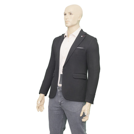 PAMIRASS Zwarte Heren Slim Fit Colbert met Patroon 2048