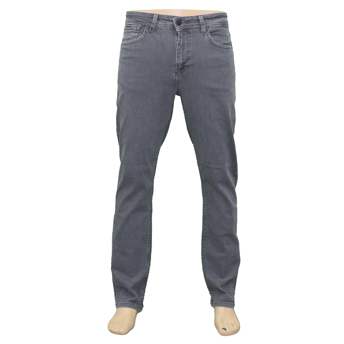 ALBIARO Lichtgrijs Slim Fit Jeans, 97% Katoen