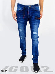 ICON, Blauw Heren Jeans Met Stretch