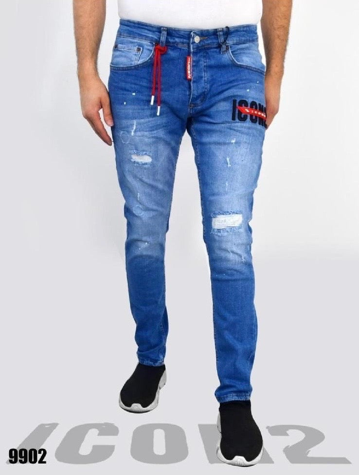 ICON, Blauw Heren Jeans Met Stretch - 97% katoen - 3% lycra